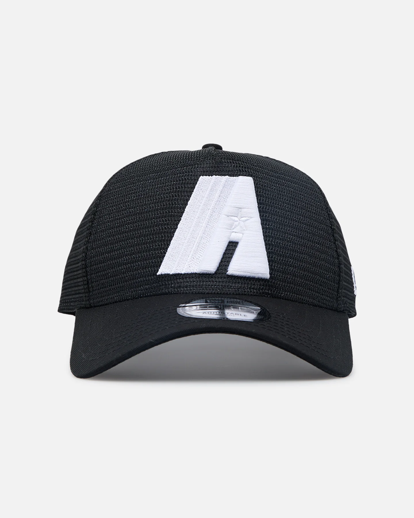 New Era Houston Astros 'Black All Over Mesh' 9FORTY A-Frame Trucker Snapback Black Rigid/Black