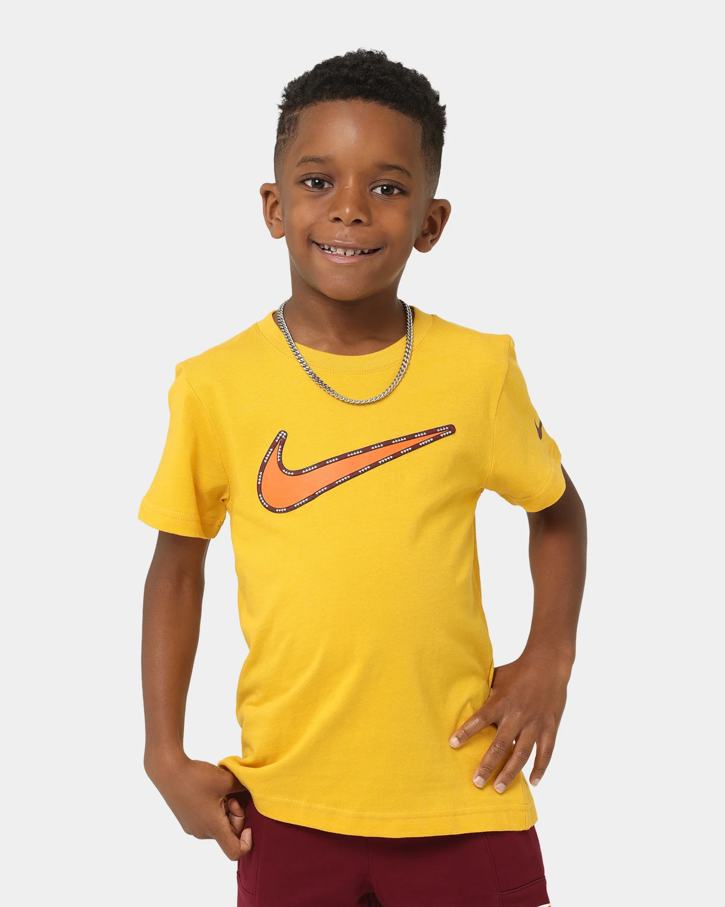 Nike Kids' Ribbon Swoosh T-Shirt Yellow