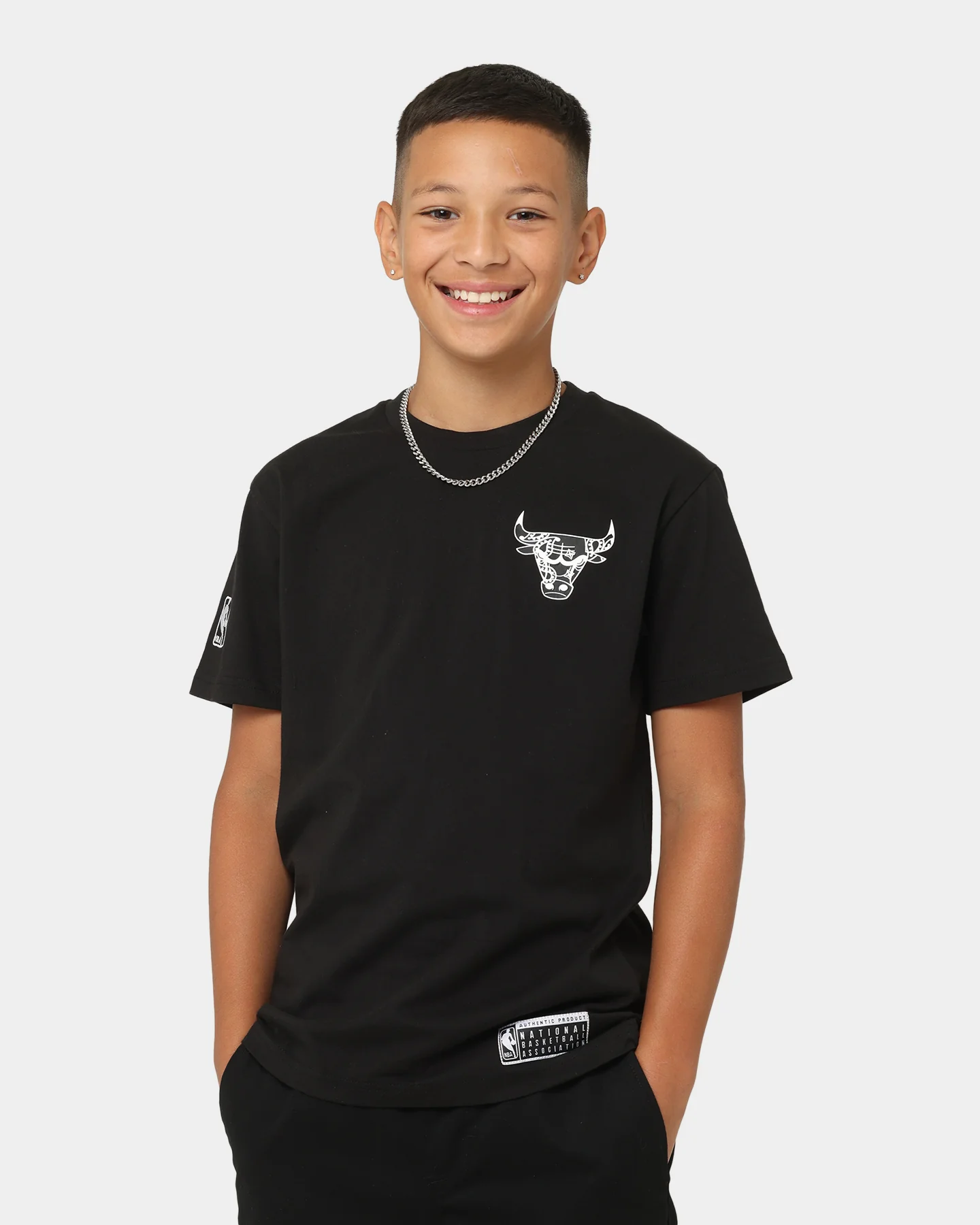 NBA Kids' Chicago Bulls Paisley T-Shirt Black