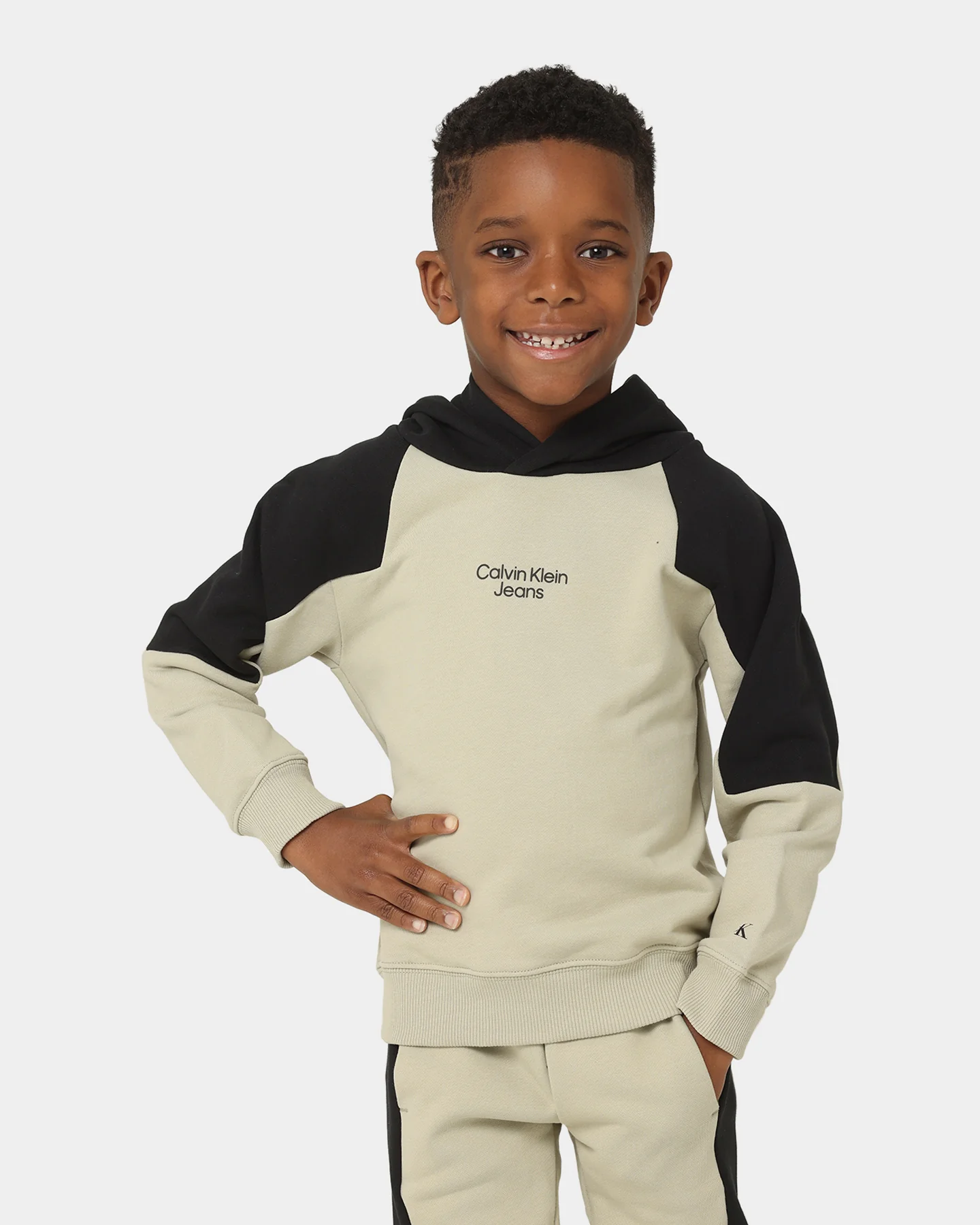Calvin Klein Kids' Colour Block Stack Logo Set Wheat