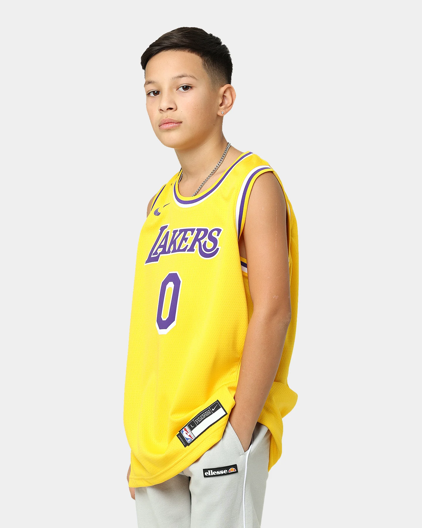 Nike Kids' Los Angeles Lakers Russell Westbrook #0 Icon Swingman Jersey Yellow