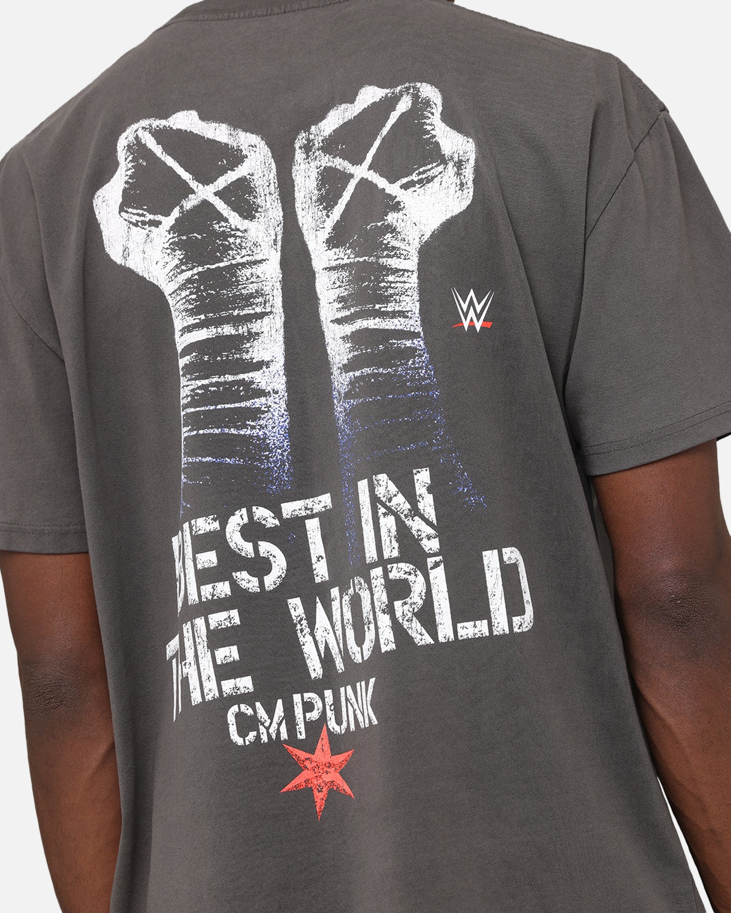 Culture Kings X WWE CM Punk Heavyweight T-Shirt Black Wash 8 Culture Kings X WWE CM Punk Heavyweight T-Shirt Black Wash