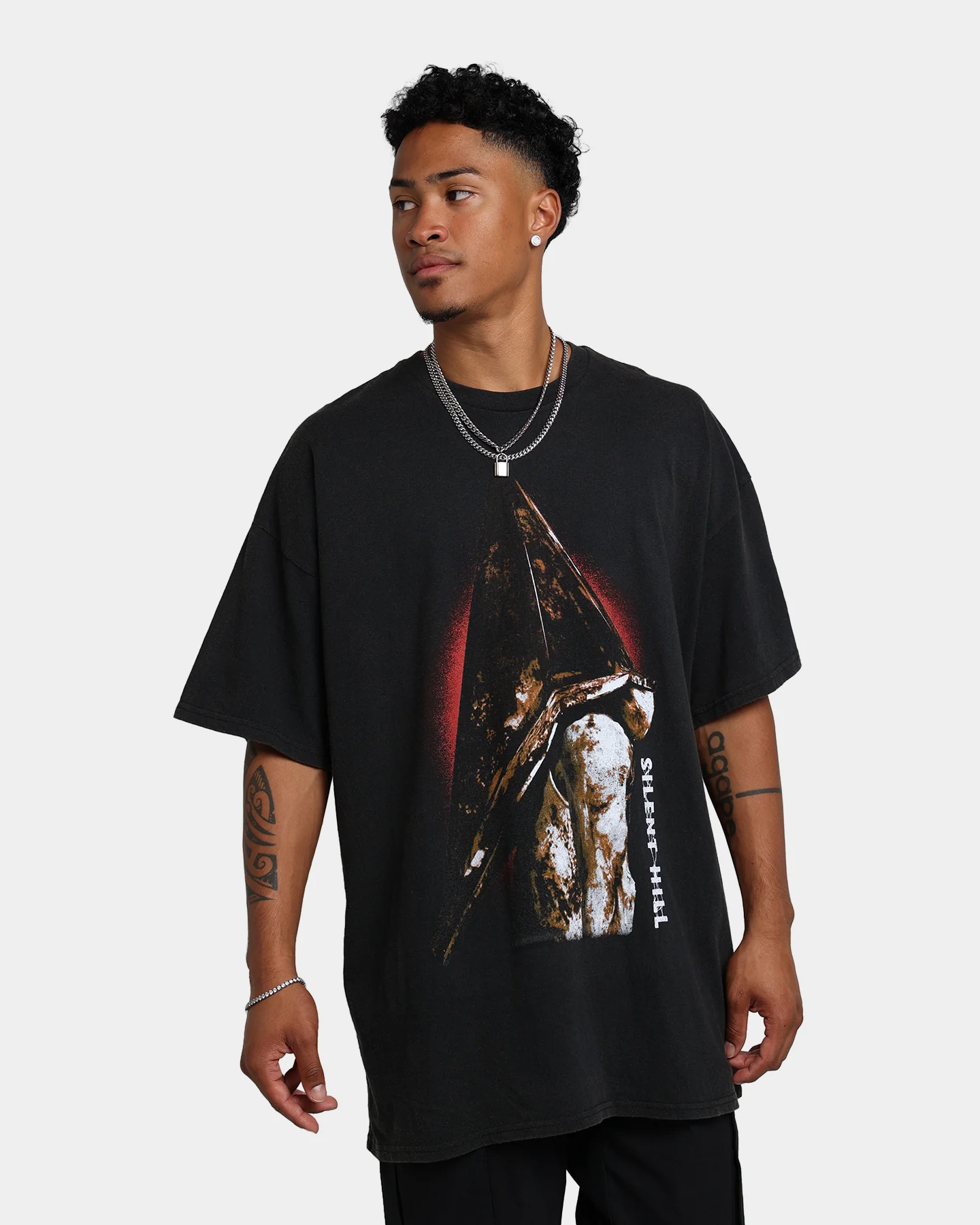 Rats Get Fat X Silent Hill The Halo Of The Sun Vintage T-Shirt Black Wash