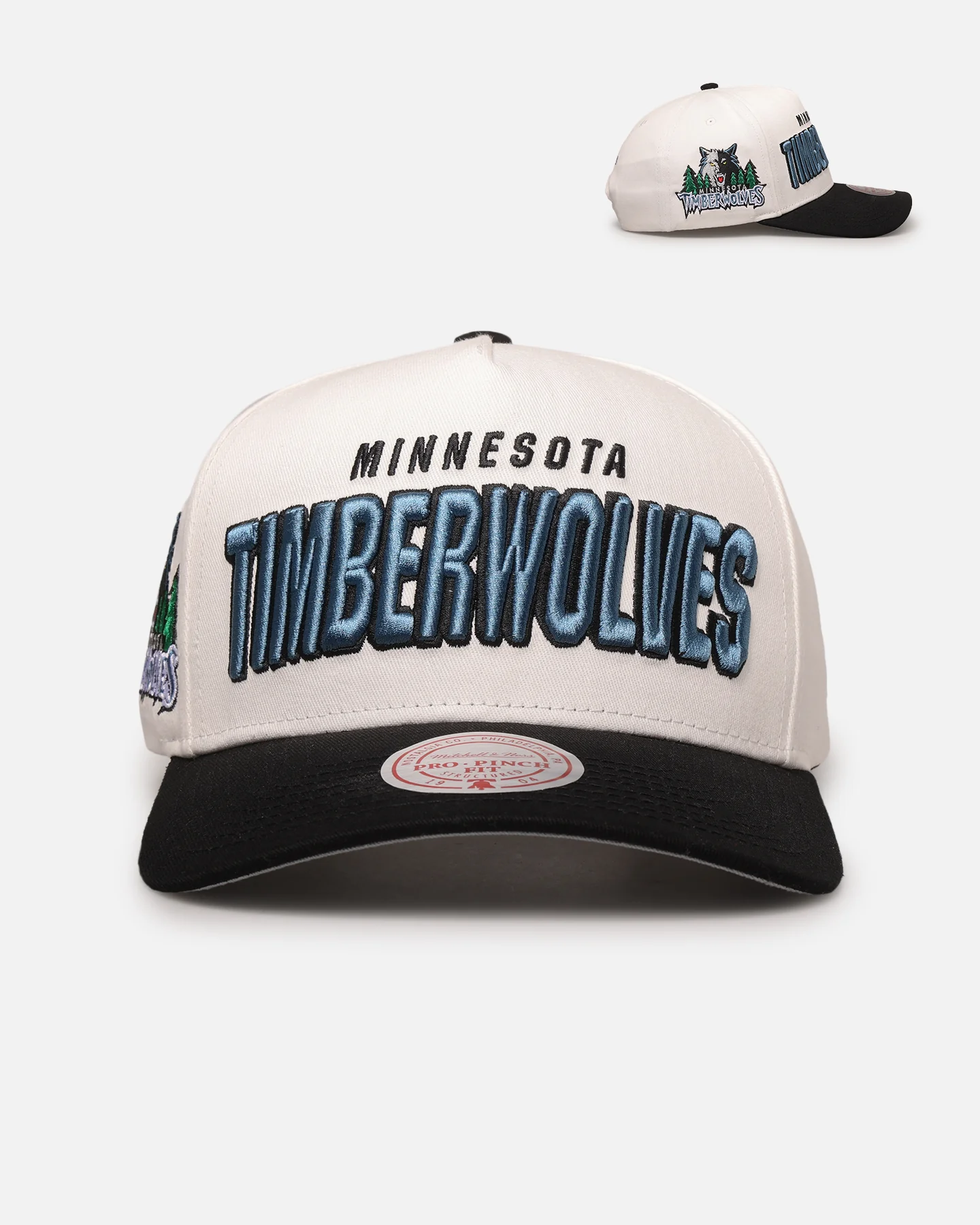 Mitchell & Ness Minnesota Timberwolves 'Draft Day' Pro Pinch Snapback White/Black