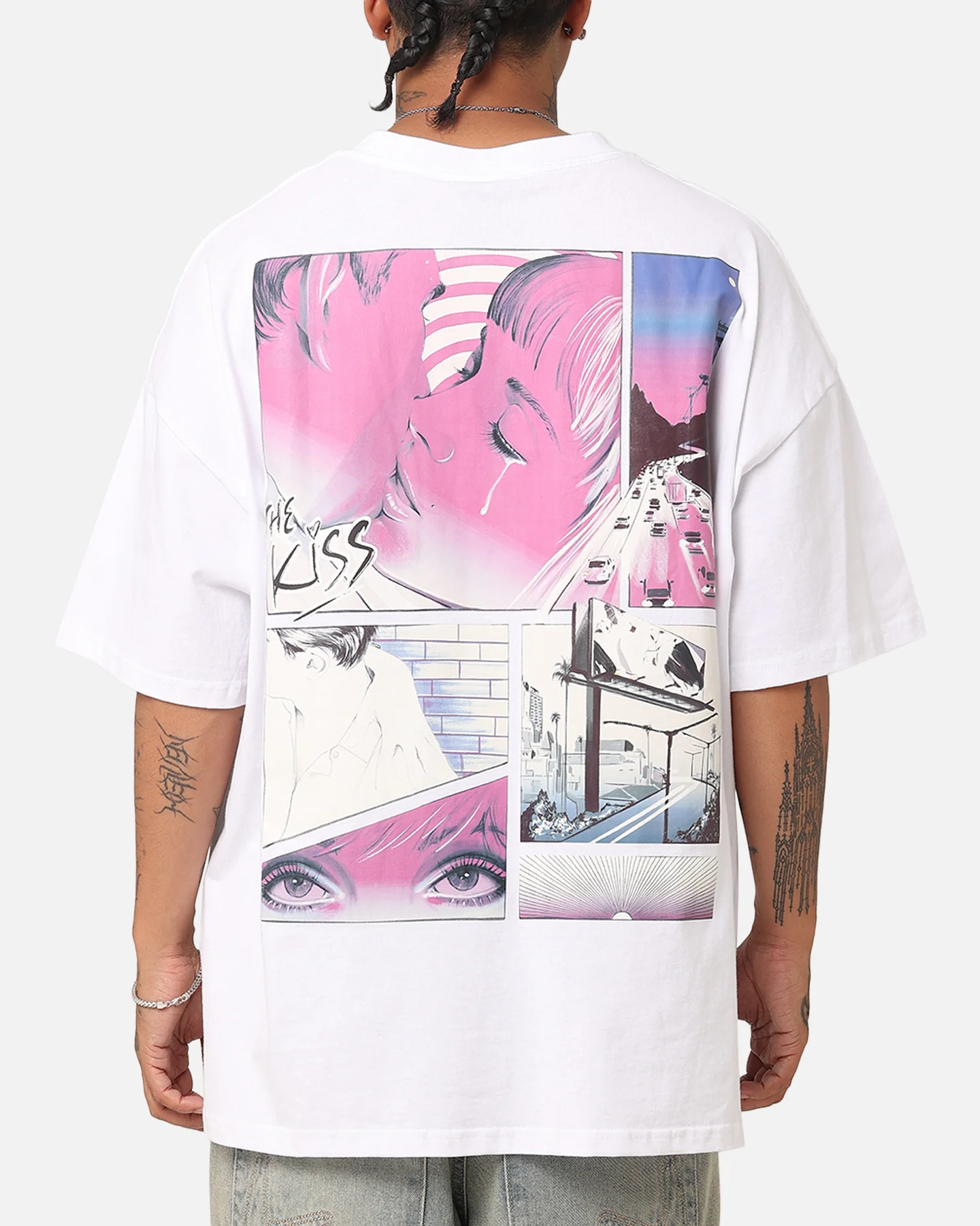 Playboy The Kiss T-Shirt White/Pink
