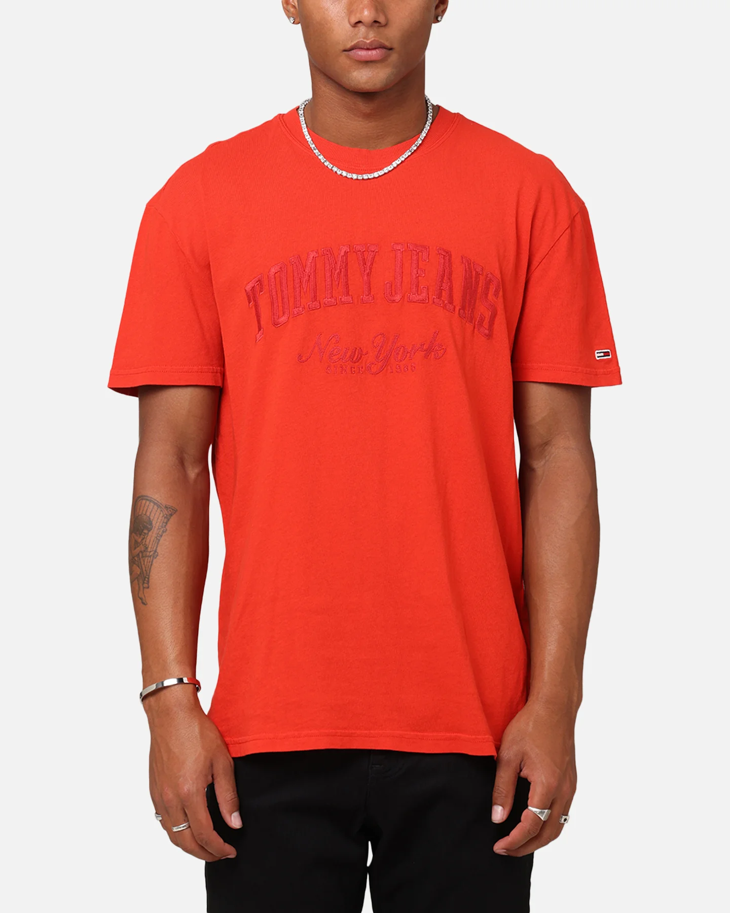 Tommy Jeans Regular Vintage Varsity T-Shirt Red Hot