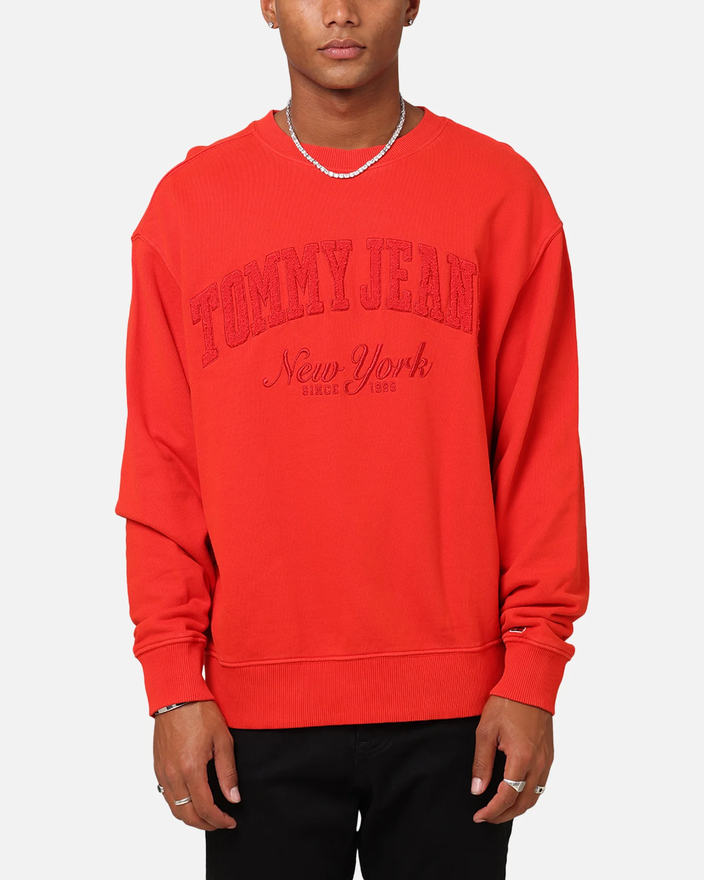 Tommy Jeans Relaxed Vintage Varsity Crewneck Red Hot