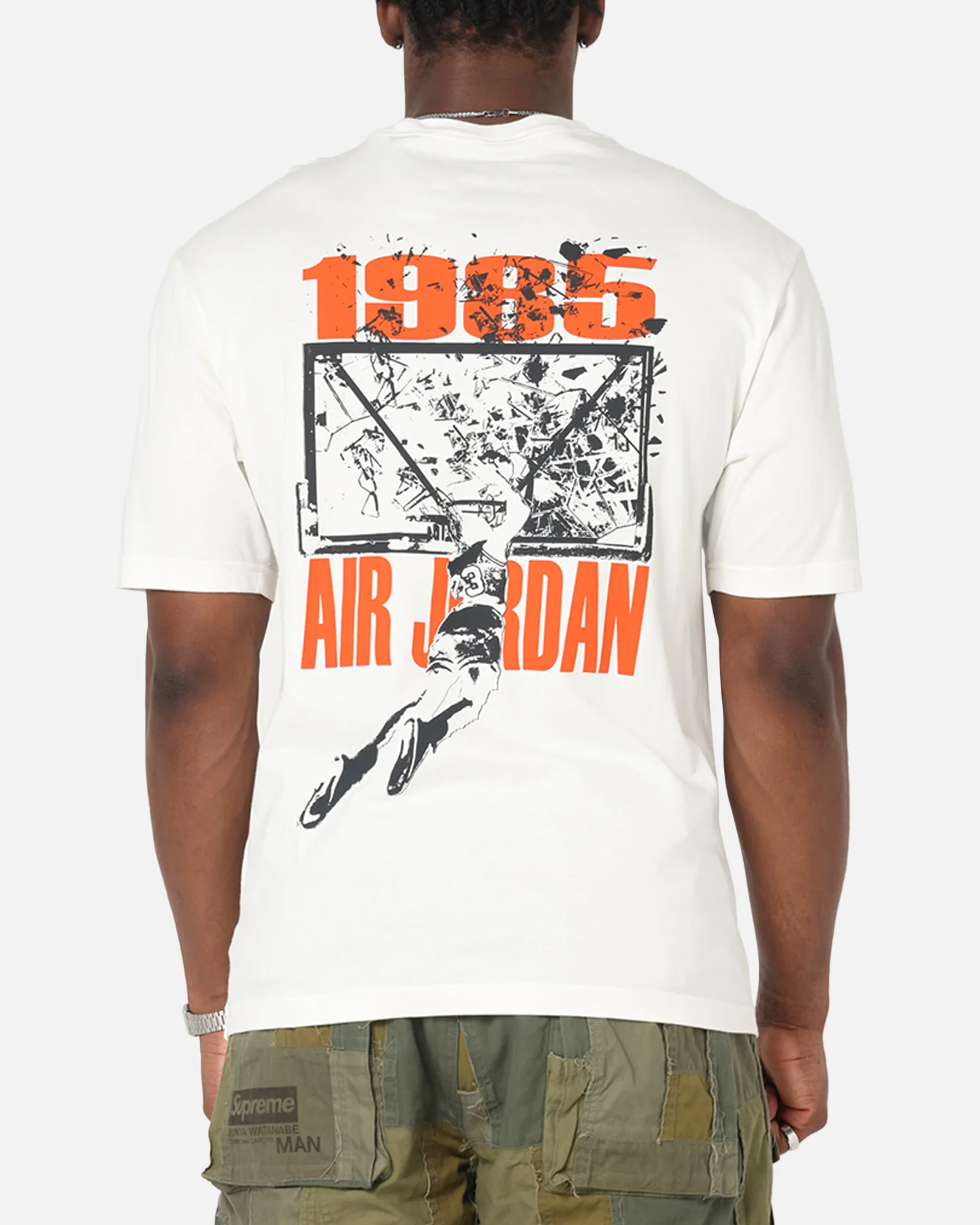 Jordan Brooklyn Shattered Back Board Oversized Graphic T-Shirt Sail