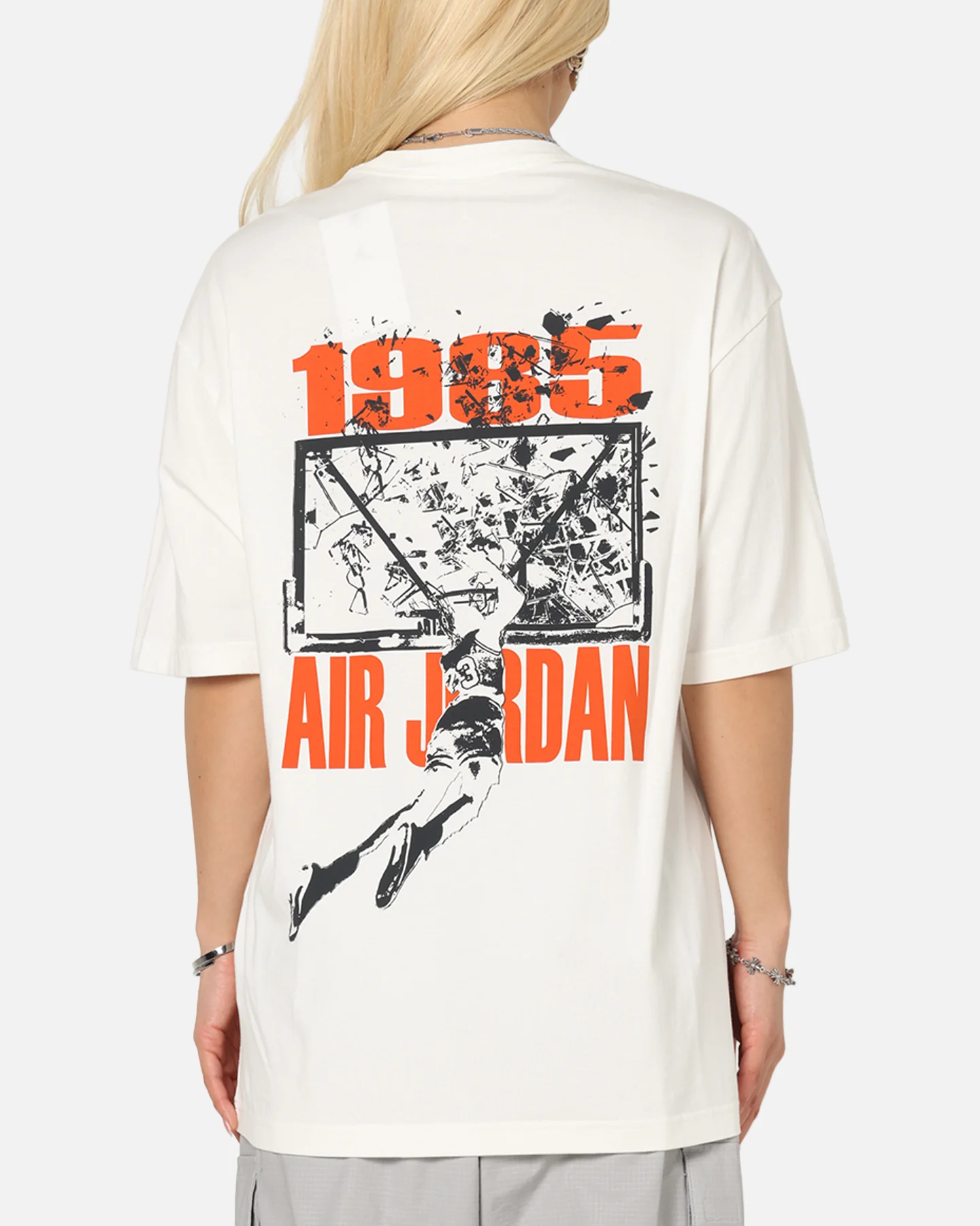 Jordan Brooklyn Shattered Back Board Oversized Graphic T-Shirt Sail