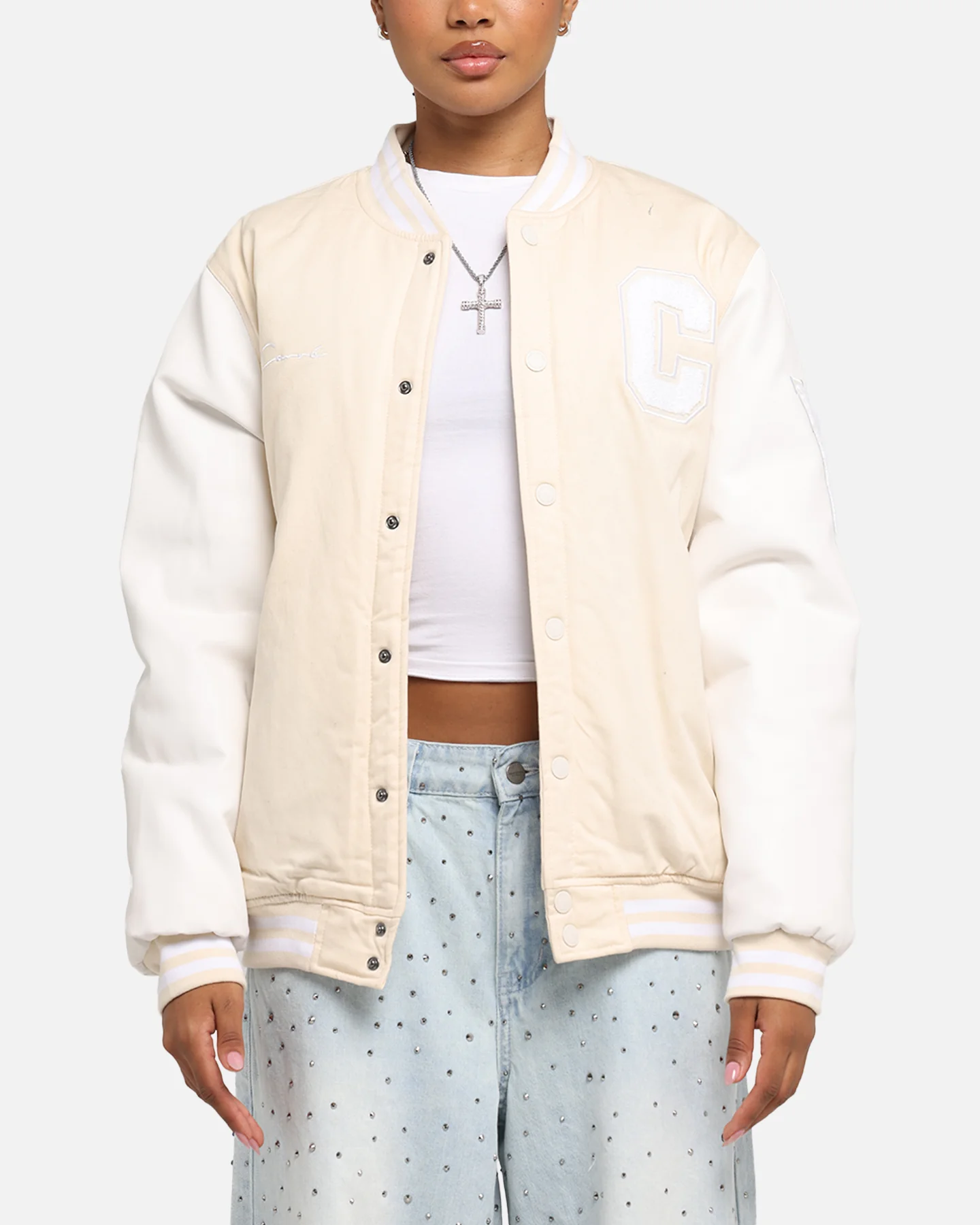 Carre MVP Varsity Jacket Cream/White