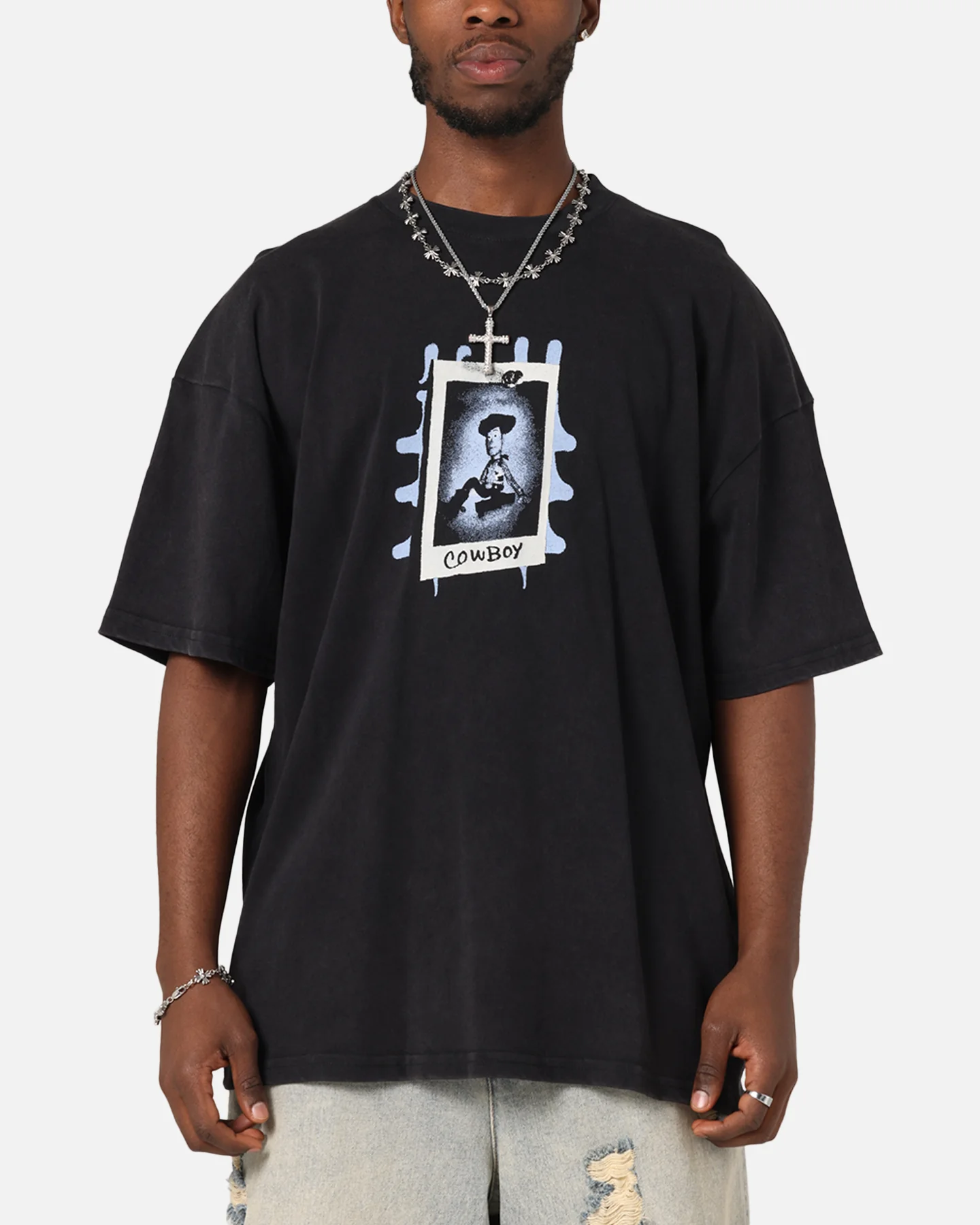 73 Studio Disney Pixar Toy Story Woody Vintage T-Shirt Black Acidwash