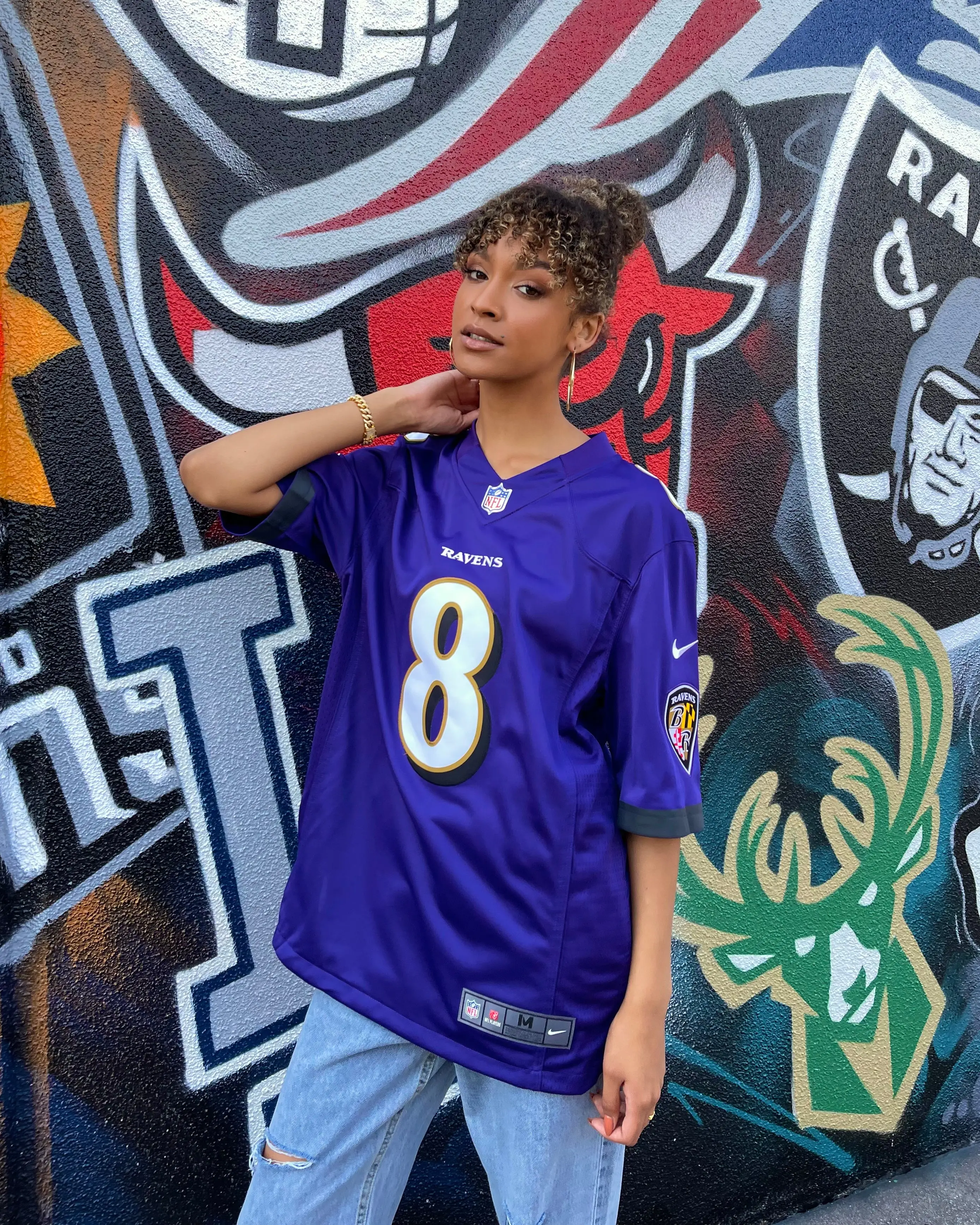 Nike Baltimore Ravens Lamar Jackson #8 Limited NFL Jersey New Orchid