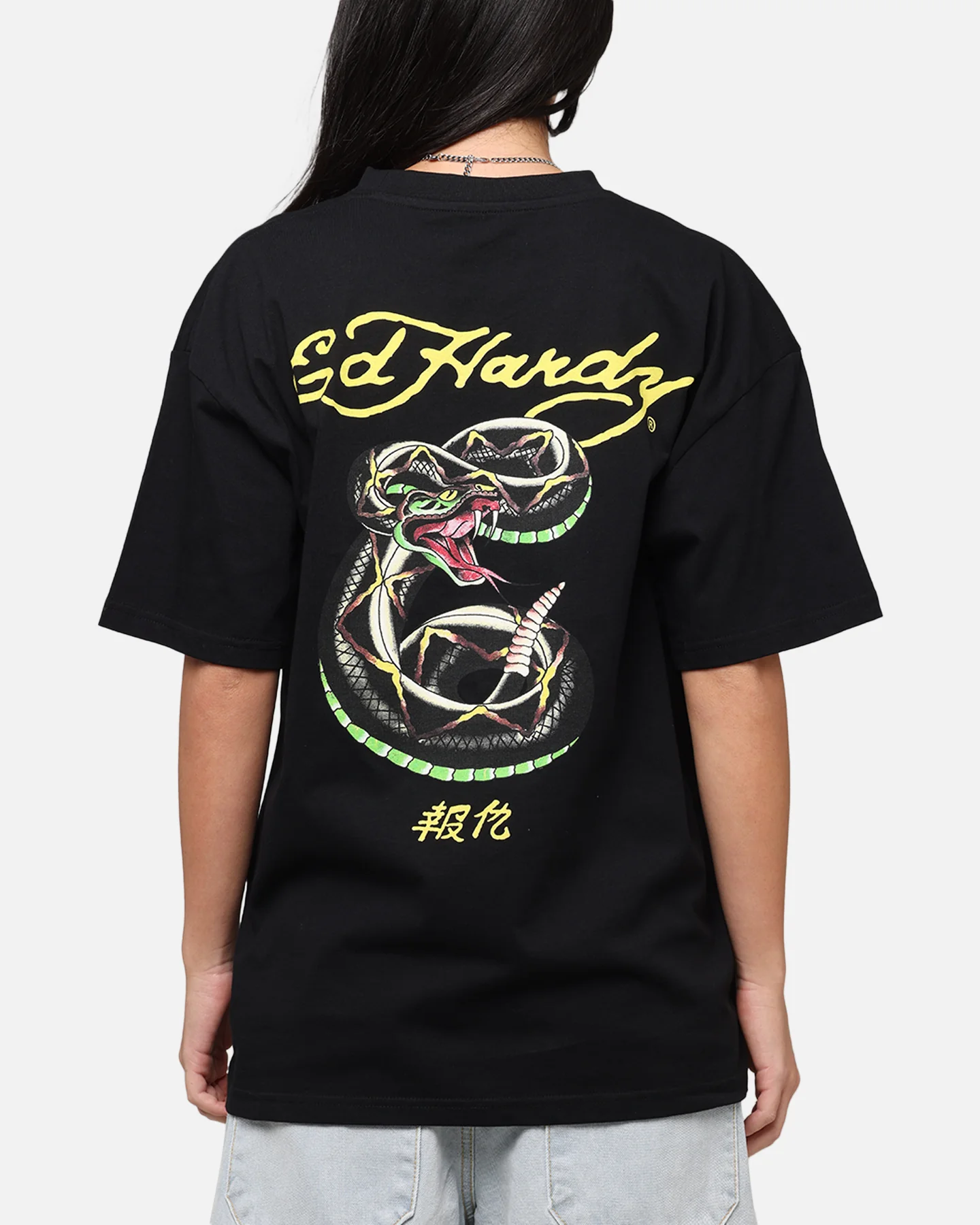 Ed Hardy Rattlesnake Reign T-Shirt Black