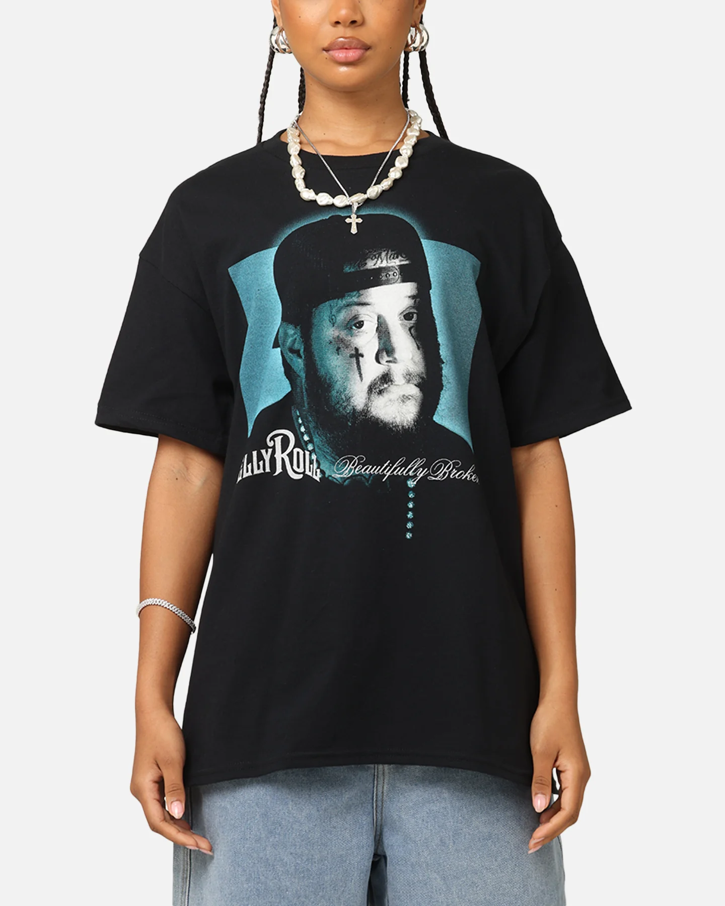 Jelly Roll Square Portrait T-Shirt Black
